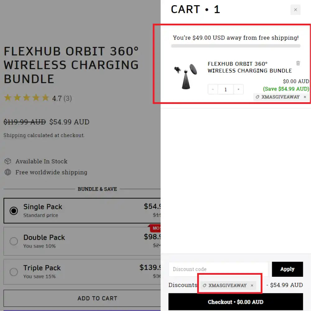 Flexhub Orbit 360° wireless charging bundle.