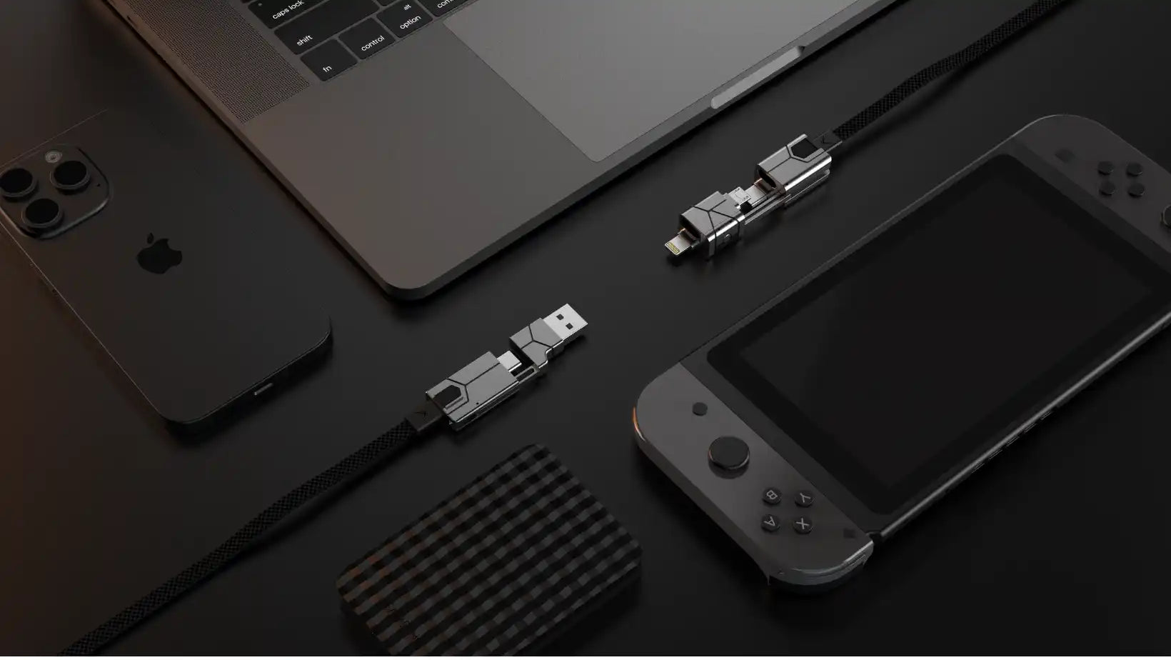 Multi-connector charging cable.