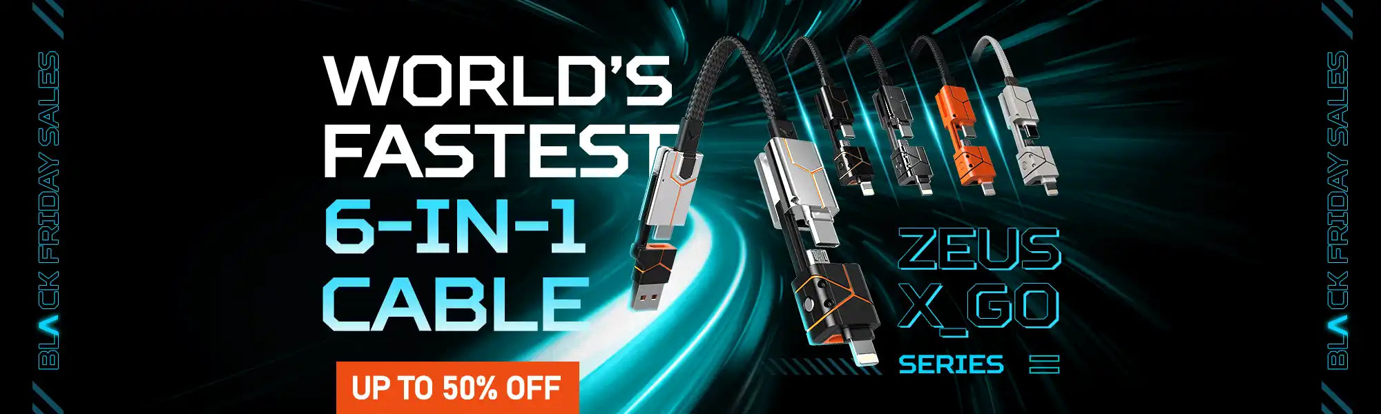 Multi-connector charging cable.