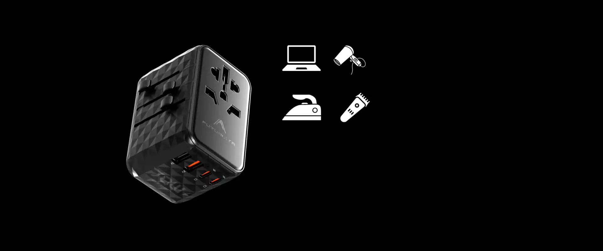 Universal travel adapter.