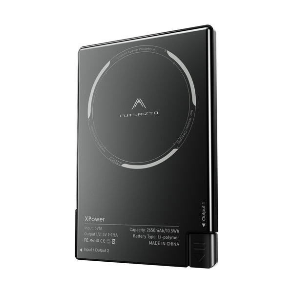 Atlas XPower ultra-slim MagSafe power module, front with spec label