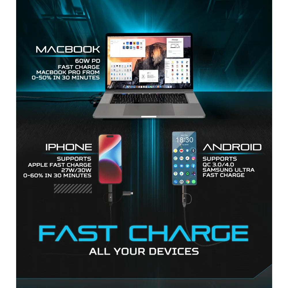 Zeus-X 6 in 1 Universal Cable - Mobile Phone Accessories