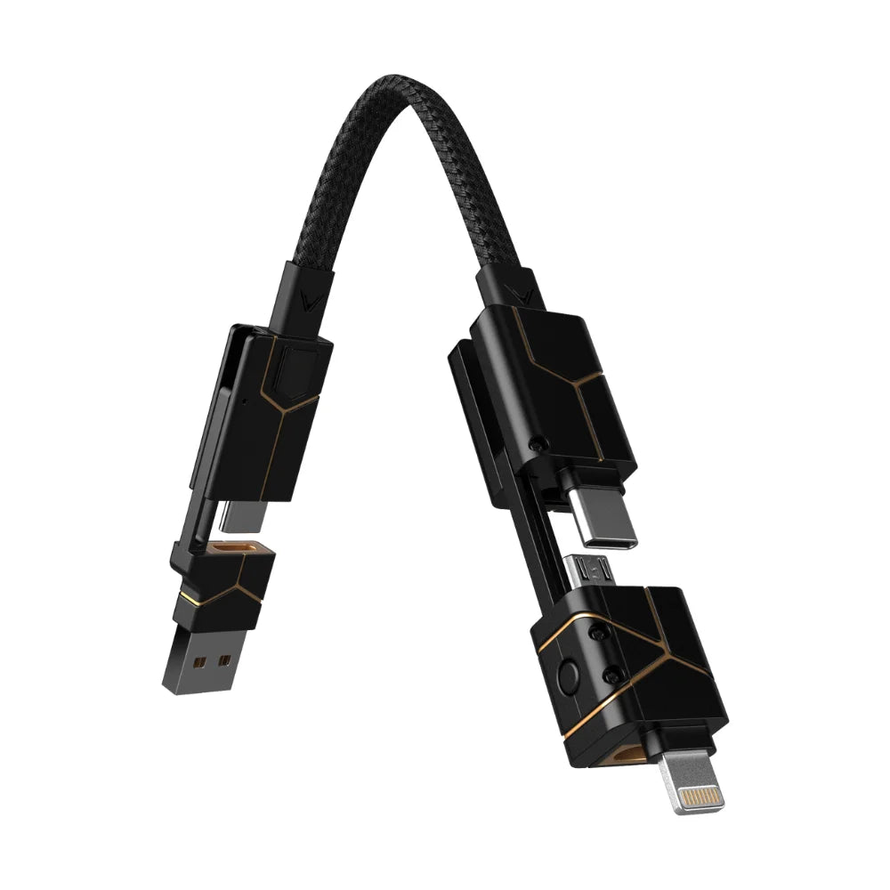 Zeus-X Go 6-in-1 Universal Cable - Spectre Black / Keychain - Mobile Phone Accessories