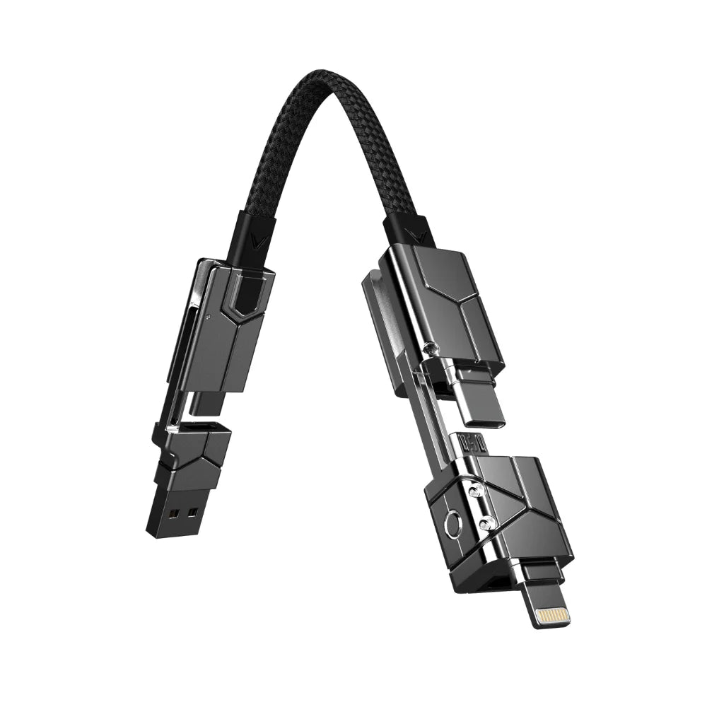 Zeus-X Go Ultra 6-in-1 Universal Cable - Apex Silver / Keychain - Mobile Phone Accessories