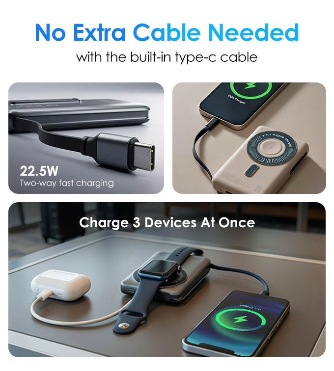 Pixy Go 2 Magsafe Wireless Power Bank With Cable