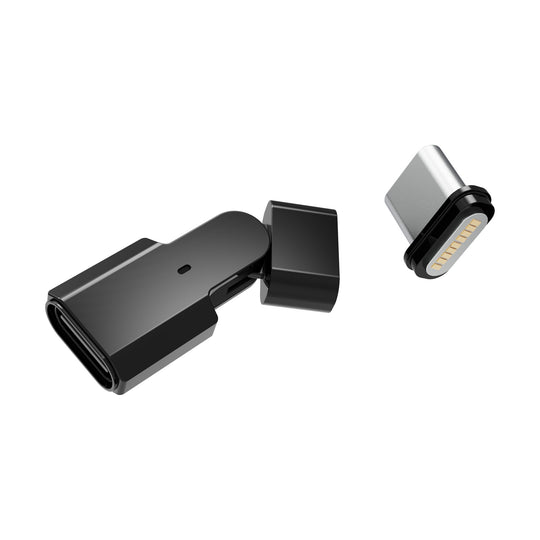 Magnetic USB-C adapter set: swivel cable head and tip