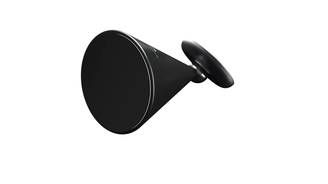 Black magnetic phone mount.