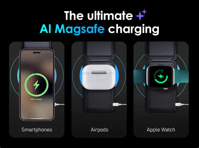 Magsafe charger for smartphones, airpods and apple watch.