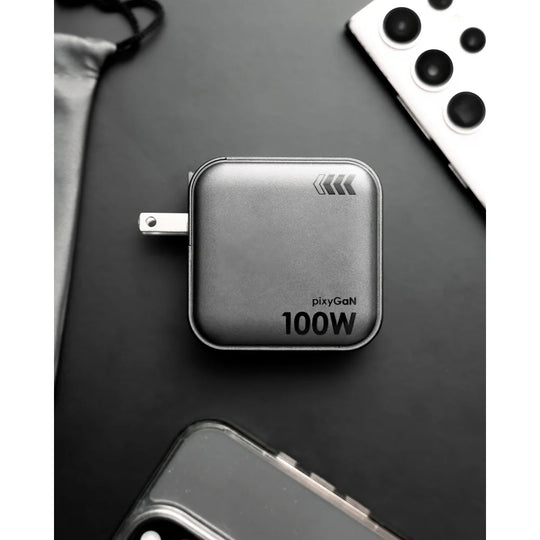 Pixy 100W Smart GaN Travel Charger with Interactive Display - International Adapter