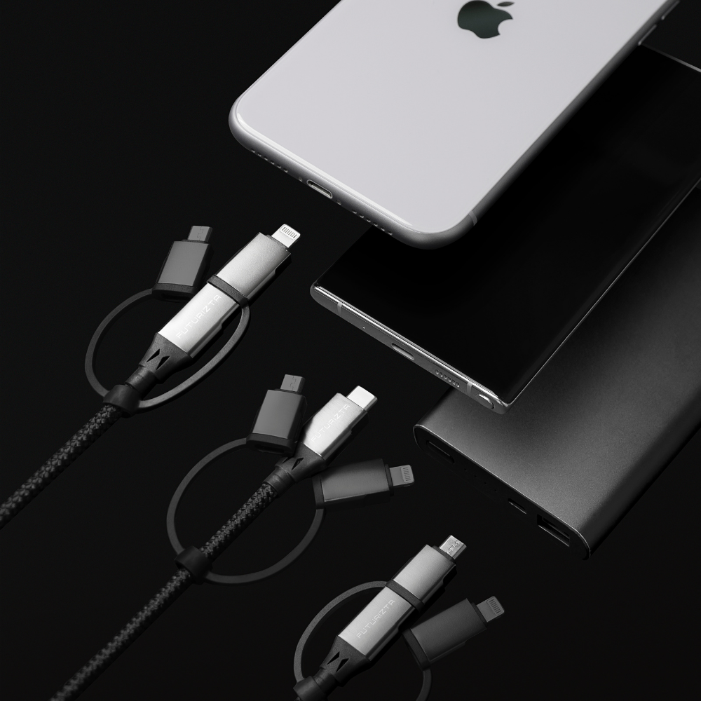 Zeus-X Pro 6 in 1 Multi Universal Charging Cable support Lightning(iPhone), USB-C and Micro-USB connection