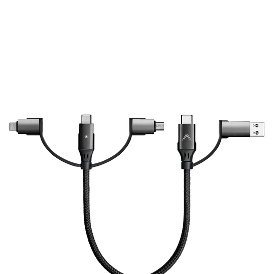 0.3m/1ft Zeus-X Pro 6 in 1 Universal Charging Cable - 100W PD, USB 3.1 Gen 2,  10Gbps data transfer.  The Most Powerful Universal Cable on the market.