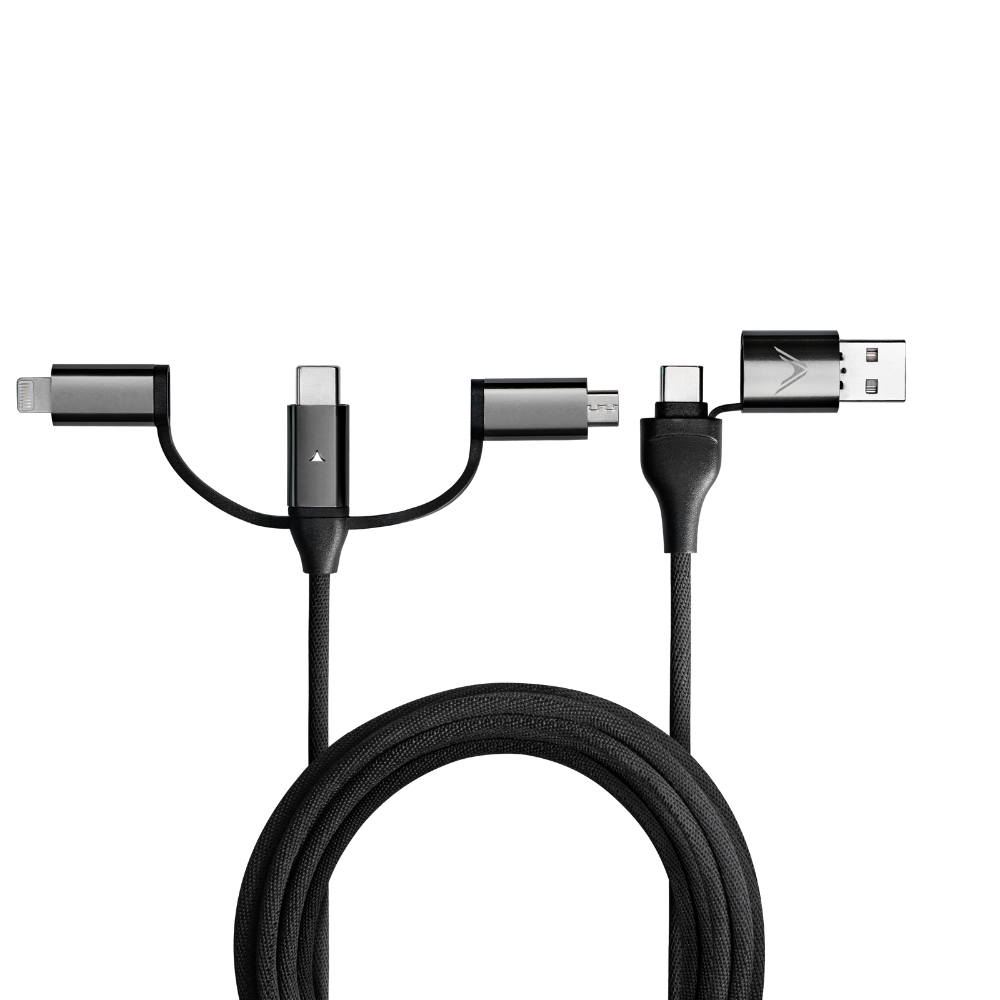 Futurizta Tech [Upgraded] Zeus-X 6 in 1 Universal Multi Cable (1.6ft/0.5m) Fast Charging 60W Laptop PD, Qc3.0 & 27W iPhone Fast Charging & Data Sync